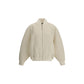 White Wool Bomber