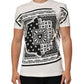 White Cotton Logo Bandana Print Men T-shirt