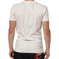 White Cotton Logo Bandana Print Men T-shirt