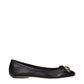 Black Leather Ballet Flats