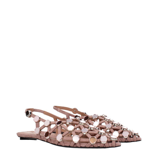 Pink Leather Ballet Flats