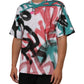 White Graffiti Crew Neck Short Sleeves T-shirt