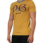 Yellow Logo Crew Neck Short Sleeves T-shirt