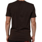 Brown Coin Laurel Print Men Crew Neck T-shirt