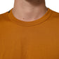 Golden Brown Crew Neck Short Sleeve T-shirt