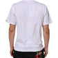 White Graphic Print Cotton Crew Neck T-shirt