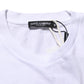 White Graphic Print Cotton Crew Neck T-shirt