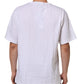 White Graphic Print Cotton Crew Neck T-shirt