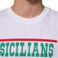 White Graphic Print Cotton Crew Neck T-shirt
