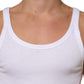 White Sleeveless Round Neck Tank Top T-shirt