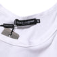 White Sleeveless Round Neck Tank Top T-shirt