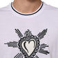 White Sacred Heart Short Sleeve Men T-shirt