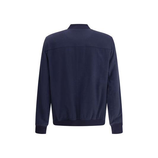 Blue Cashmere Bomber
