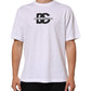 White Logo Print Cotton Crew Neck Men T-shirt