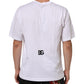 White Logo Print Cotton Crew Neck Men T-shirt