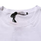 White Angel Print Cotton Men Crew Neck T-shirt