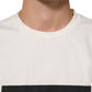 White Logo Print Cotton Crew Neck Men T-shirt