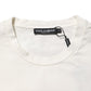 White Logo Print Cotton Crew Neck Men T-shirt