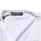White Distressed Cotton V Neck Men T-shirt
