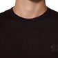 Brown Logo Plaque Cotton Crew Neck T-shirt
