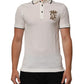 White Logo Embroidery Cotton Polo T-shirt