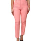 Pink High Waist Dress Tapered Trouser Pants