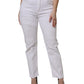 White Cotton Tattered BOYFRIEND Denim Jeans