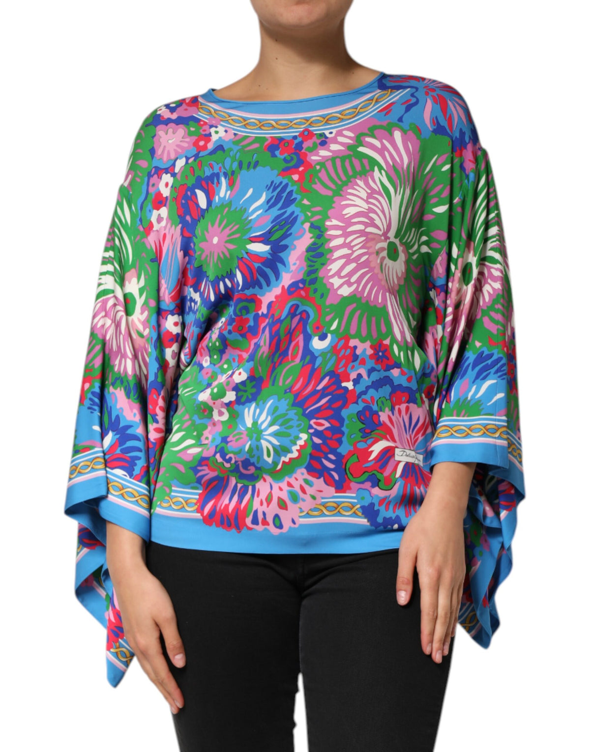 Multicolor Floral Printed Tunic Blouse Top