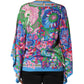 Multicolor Floral Printed Tunic Blouse Top