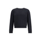 Blue Merino Wool Sweatshirt