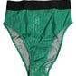 Green DG Logo Lace High Brief Panty Underwear