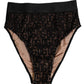 Black DG Logo Lace High Brief Panty Underwear