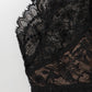 Black Floral Lace Mesh High Brief Panty  Underwear