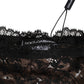 Black Floral Lace Mesh High Brief Panty  Underwear