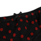 Black Polka Dotted Silk Low Waist Panty Underwear
