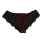 Black Polka Dotted Silk Low Waist Panty Underwear