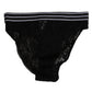 Black Lace Slip Brief Logo Waistband  Underwear