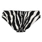 Black White Zebra Print Slip Briefs Underwear
