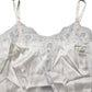 Off White Floral Lace Tank Lingerie Top Underwear