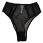 Black Lace Polka Dot Mesh High Waist Underwear