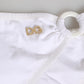 White Logo Swimsuit 2 Piece Top Bottom Swimwear