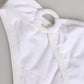 White Logo Swimsuit 2 Piece Top Bottom Swimwear