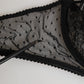 Black Floral Underwired Balconette Bra Underwear