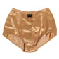 Beige Silk Stretch High Waist Girdle Underwear