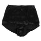 Black Silk Stretch High Waist Girdle Underwear