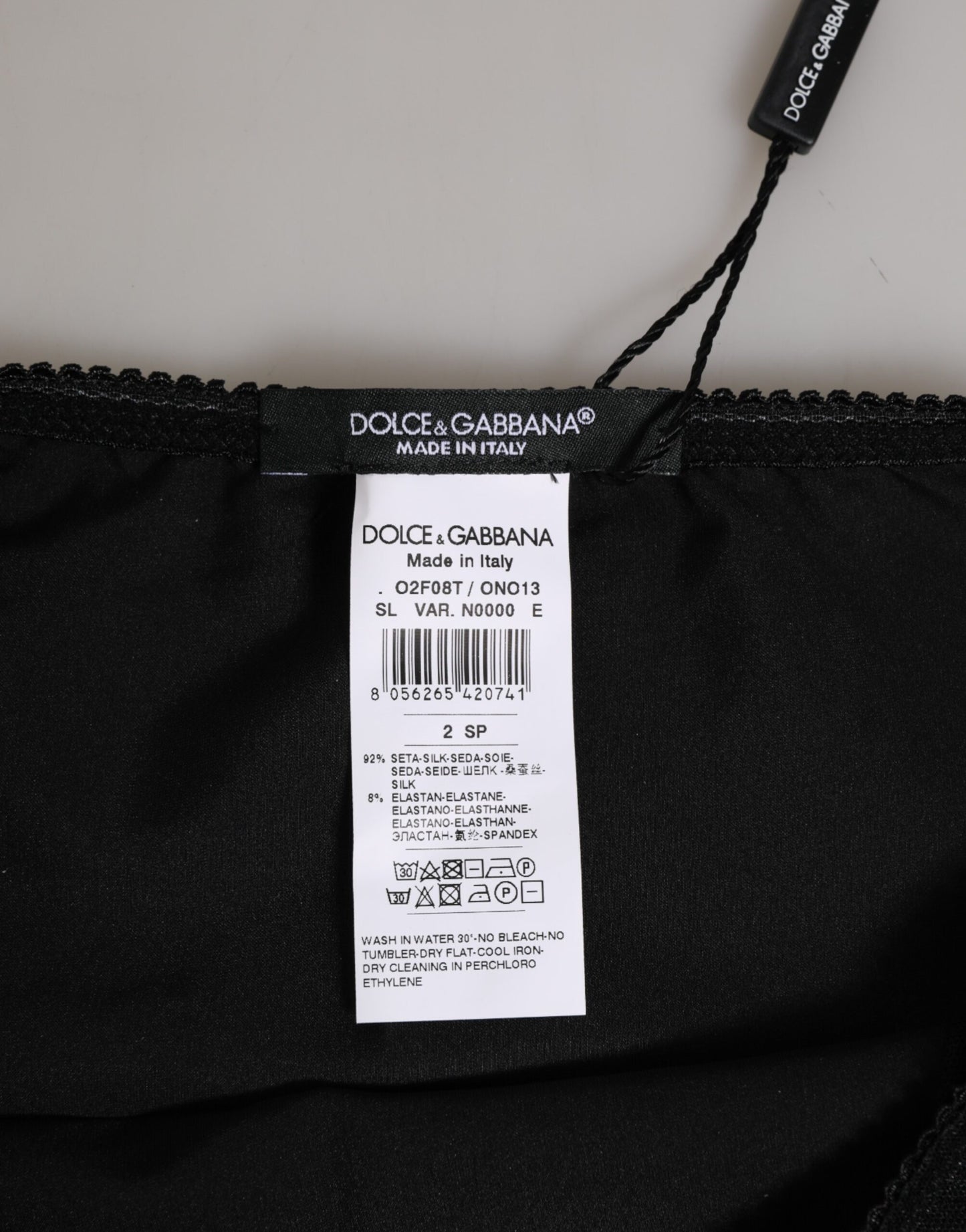Black Silk Stretch High Waist Panty Underwear