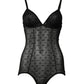 Black Nylon Stretch Bodysuit Lingerie Underwear