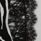 Black Silk Zebra Print Lace High Waist Underwear