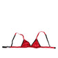 Red Silk Satin Triangle Soft Cup Br Underwear