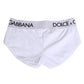 White Nylon Logo Waistband Shorts Underwear